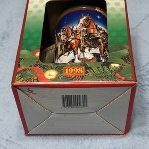 Budweiser Red Green Blue Holiday Clydesdale Mug